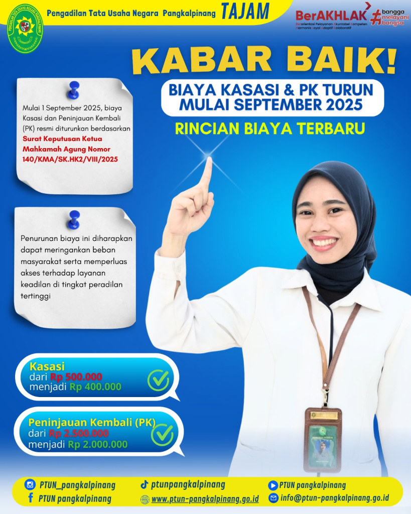 KABAR BAIK! BIAYA KASASI & PK TURUN MULAI SEPTEMBER 2025.
