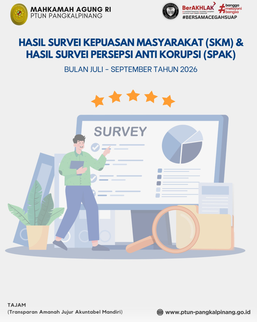 SURVEI KEPUASAN MASYARAKAT (SKM) DAN SURVEI PERSEPSI ANTI KORUPSI (SPAK) TRIWULAN III