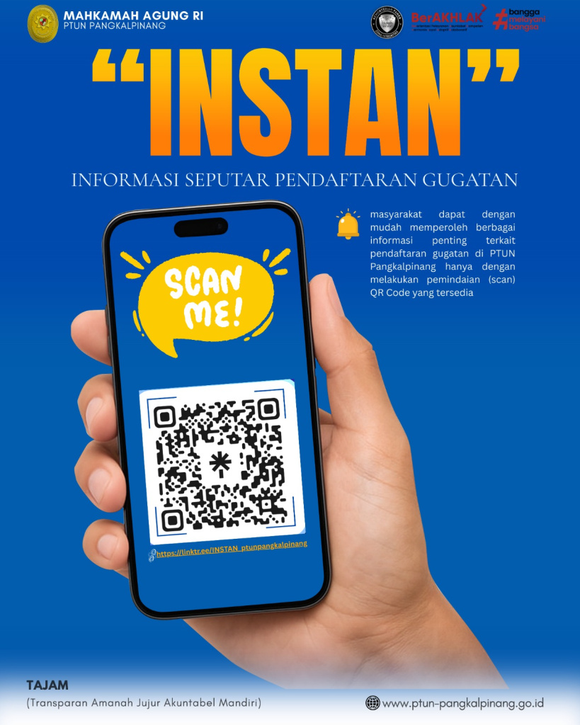 KENALI INSTAN: LAYANAN INFORMASI PENDAFTARAN GUGATAN DARI PTUN PANGKALPINANG