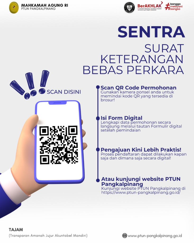 PELAYANAN MAKIN MUDAH: PTUN PANGKALPINANG HADIRKAN FORMULIR DIGITAL SURAT BEBAS PERKARA