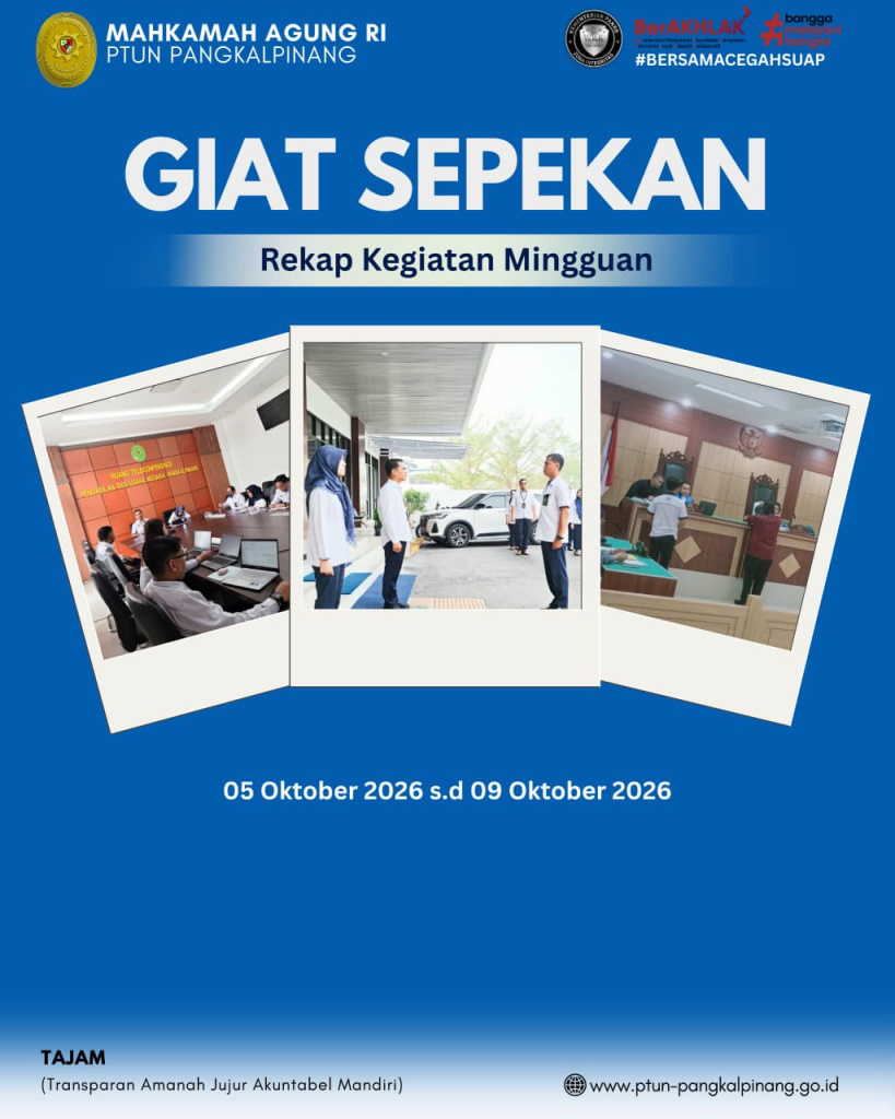 GIAT SEPEKAN PTUN PANGKALPINANG 5–9 OKTOBER 2026
