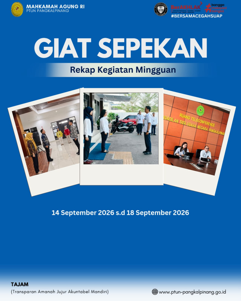 GIAT SEPEKAN PTUN PANGKALPINANG (14 -18 SEPTEMBER 2026)