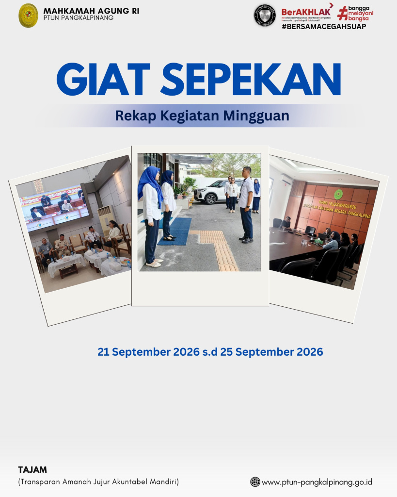 GIAT SEPEKAN PTUN PANGKALPINANG (21-25 September 2026)